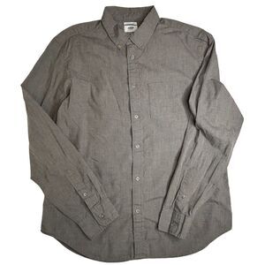 Old Navy Slim Fit Gray Chambray Button-Down Shirt Men’s Large